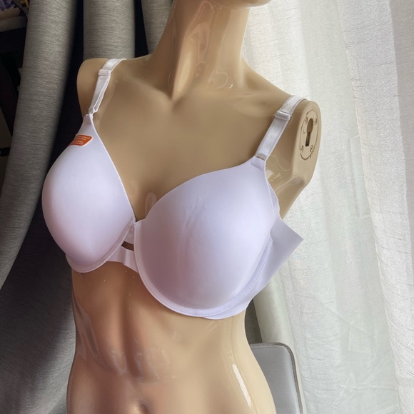 40C warner’s white contour side coverage basic bra NWOT *minor stain - Picture 3 of 15